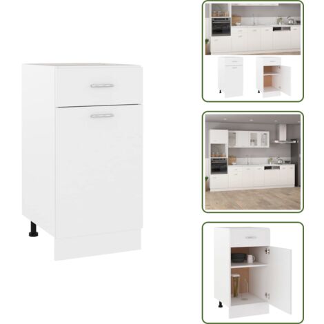 Stoccaggio in cucina - vidaXL Armadio Inferiore Cassetto “Lyon” Bianco 40x46x81,5 - Armadio bianco
