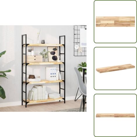 Stoccaggio in parete - vidaXL Ripiano a Parete 80x20x4 cm Legno Massello Acacia Non Trattato - Design in legno