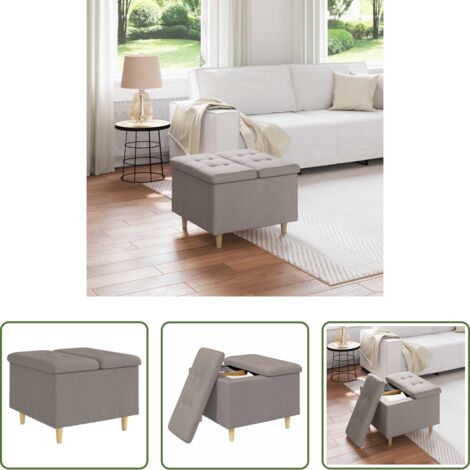 Stoccaggio nascosto -  Pouf contenitore con cuscino Talpa 60 x 60 x 45 cm Tessuto