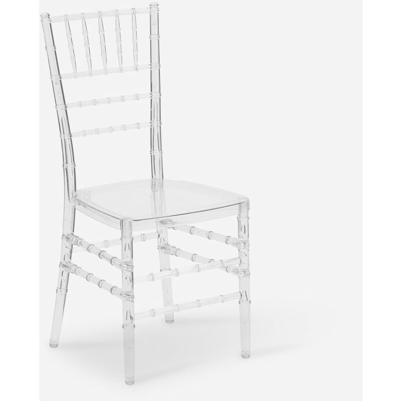 Ahd Amazing Home Design - Lot de 20 chaises transparentes pour restaurant Chiavarina Crystal