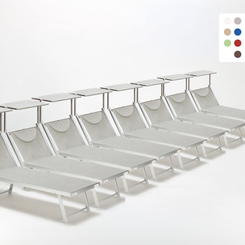 

Stock 20 Tumbonas de Playa de Aluminio Santorini | Gris