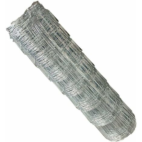 Stock Fencing L8/80/15 Wire Netting Roll 0.8M High 50M Long Metal Mesh Dog Cow Sheep Animal Agricultural Garden Fencing Easy to Cut