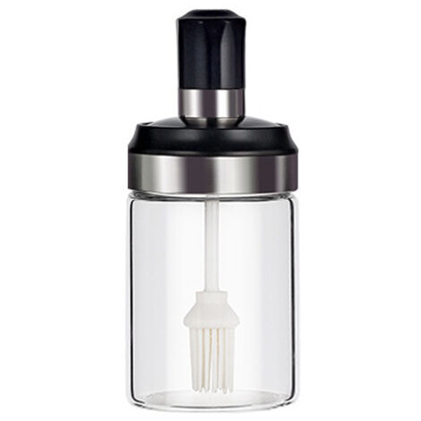 Stockage assaisonnement assaisonnement sel sucre, couvercle cuillère combinaison verre transparent jarstyle2