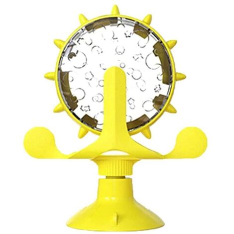 Stockage de nourriture pour chat, jouets à mâcher pour chat, outil d'auto-plaisir et de soulagement de l'ennui pour chat, fournitures pour chat, jouets pour chat (jaune)