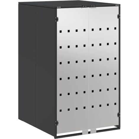 Stockage de Poubelle à Roulettes avec Couvercle à Gaz Relevable pour Poubelle de 240L CFW24090
