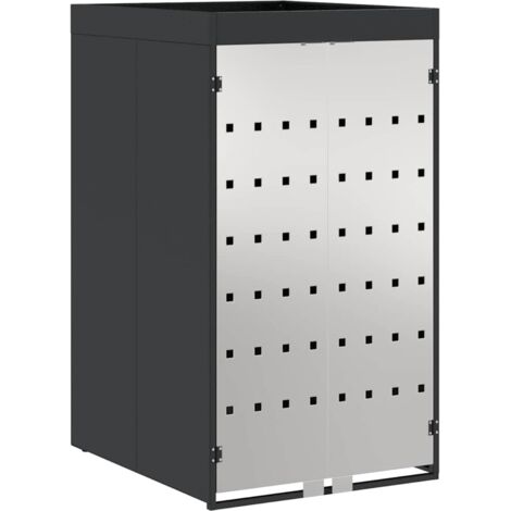Stockage de Poubelle à Roulettes avec Toit de Jardinière pour Poubelle de 240L CFW36503