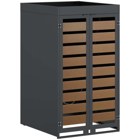 Stockage de Poubelle à Roulettes avec Toit de Jardinière pour Poubelle de 240L CFW84480