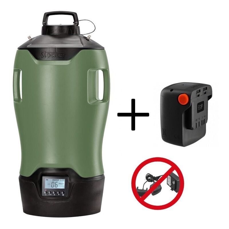Stocker - Geyser Nébuliseur Anti-Moustique E-25 mi 21V Vert + 1 Batterie d'alimentation 21V 2,6Ah