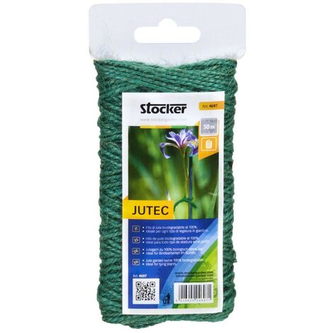 Stocker Jutec biologisch abbaubarer Jutefaden 50 m grün