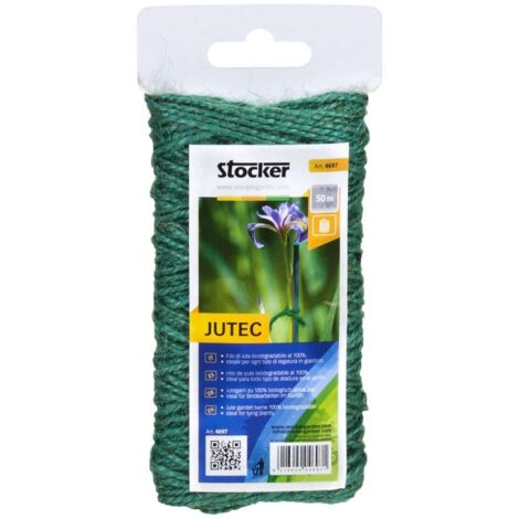 Stocker Jutec fil de jute biodégradable 50 m vert