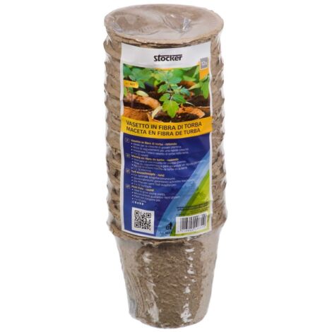 Stocker Pot rond en fibre de tourbe Ø8 x h8 cm
