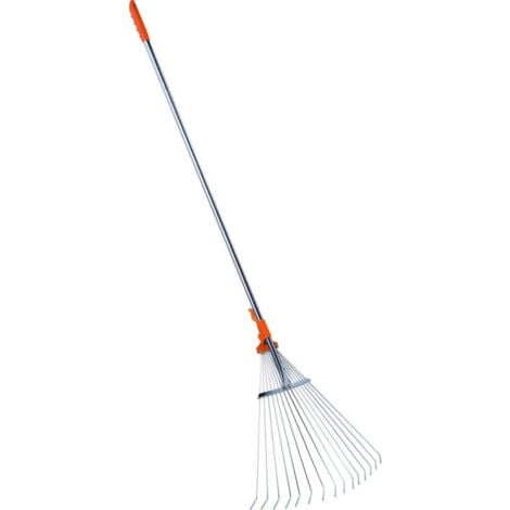 Stocker Rastrello per fogliame con Manico Telescopico da mt 1,28 a 1,68