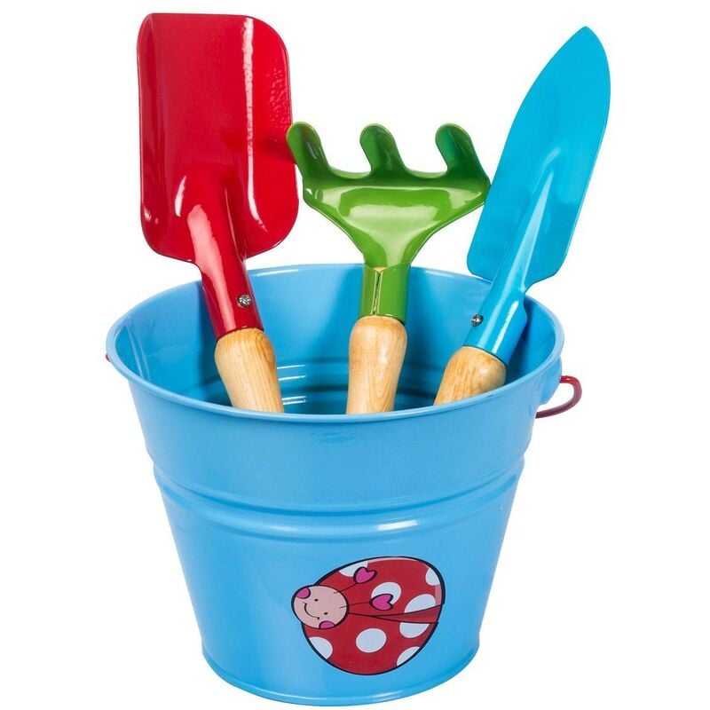 Stocker - Set d'outils et seau bleu jardin des enfants