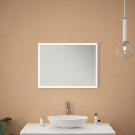 Stockholm LED Mirror - 600 x 800 x 24mm IP44 Rated Diffused Border Natural White 4000K Demister