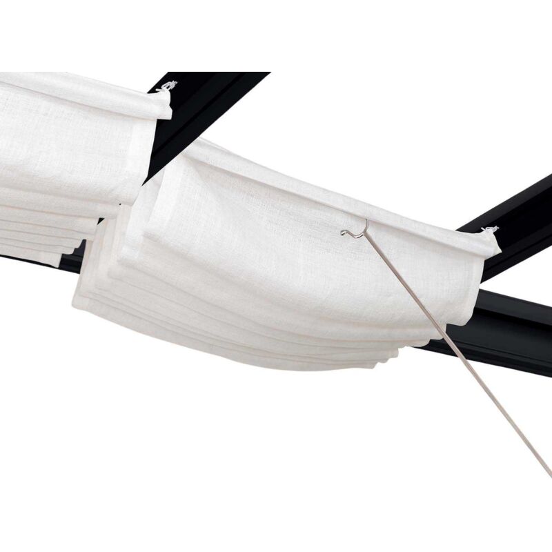 Stores de toit pour pergola effet lin Stockholm Pour pergola Stockholm 3.4 x 3.7 m