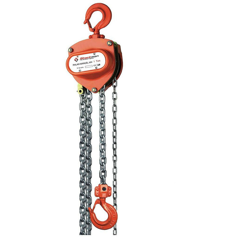 Stockman - Palan manuel à chaîne premium charge maxi. 5000 kg Hauteur d'élévation 6 m - MHN506M
