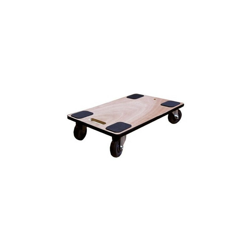 Stockman - Plateau roulant bois 350kg 600x400mm roues caoutchouc - PB34
