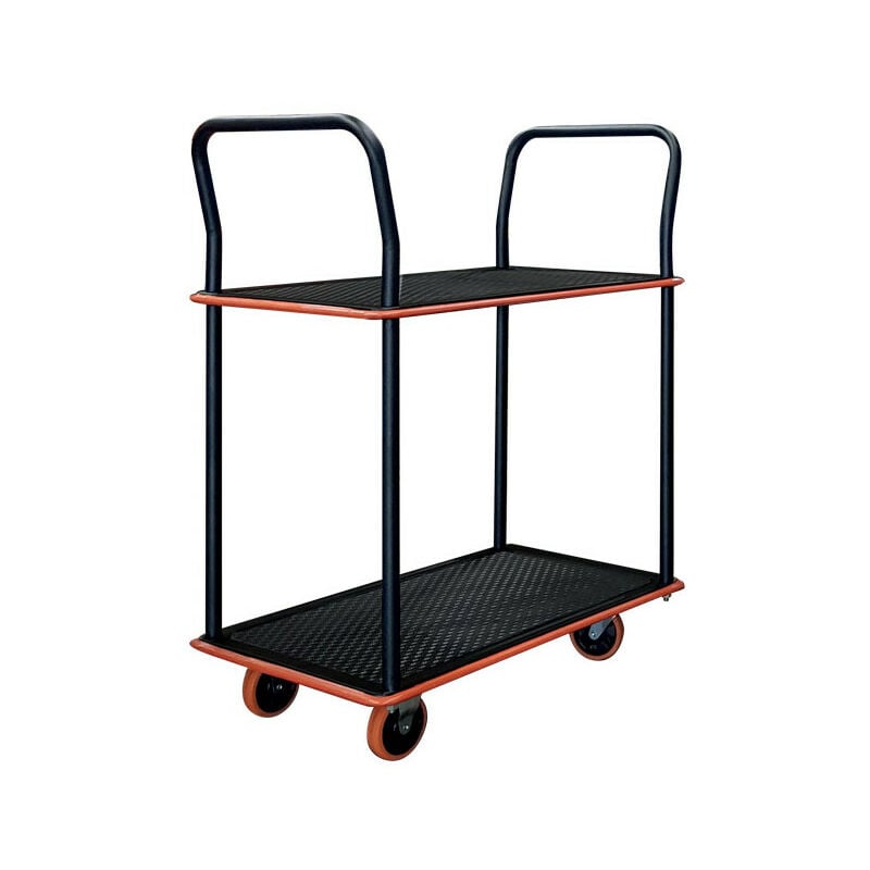 Servante standard 120 kg 2 plateaux en acier laqué Transpratic - SED2 - Stockman