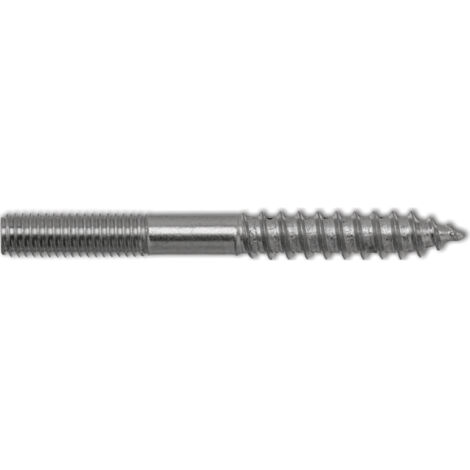 Stockschrauben M8 Doppelkopfschrauben (Holzschrauben) 8 x 60 mm A2 Edelstahl