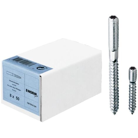 E-NORMPRO Stockschrauben mit 6-kant Schlüsselfläche verzinkt 8x50mm TX-25