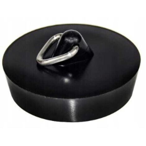 Stöpsel für Badewanne Waschbecken Duschwanne Siphon 45 mm Schwarz