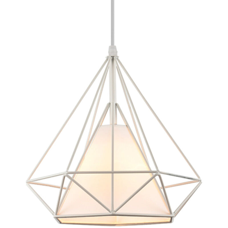 

25CM Lámparas de Colgar de Hierro Diamante Lámpara de Techo Interior Lustre de Metal Estilo Vintage Decoración Restaurante Comedor Sala Casa Hotel