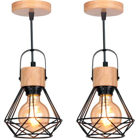 Stoex – Douille de lampe E27 – Suspension métal vintage 18 cm – Compatible ampoules Edison et LED – Longueur câble 100 cm – Tension 240 V