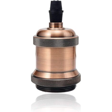 STOEX E27 Vintage Portalampada, Edison Retro Lampada a Sospensione , Attacco Lampada in Rame Rosso