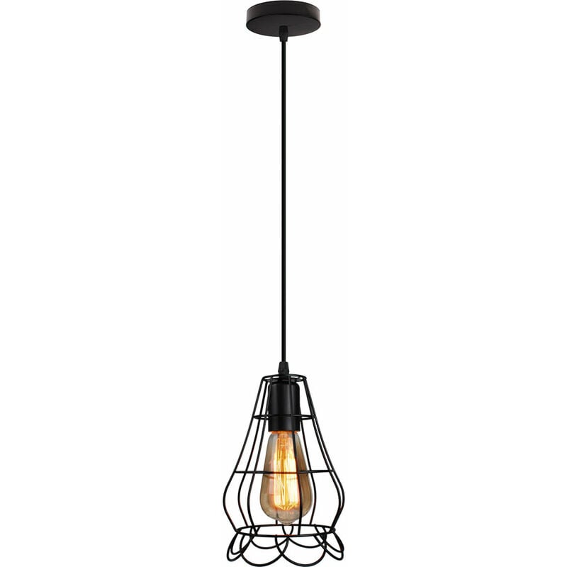 

Lámparas de Colgar Vintage Metal Industrialbombilla Flor E27 Lámparas de Colgar Retro,Lámpara de Techo para Cafeteria Bar Pub Restaurante Pantalla