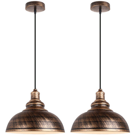 Stoex – Suspension lumineuse rétro vintage en métal – Douille E27 – Diamètre 29 cm, hauteur 23 cm – Tension 240V, puissance 60W – Pour bar, café, loft