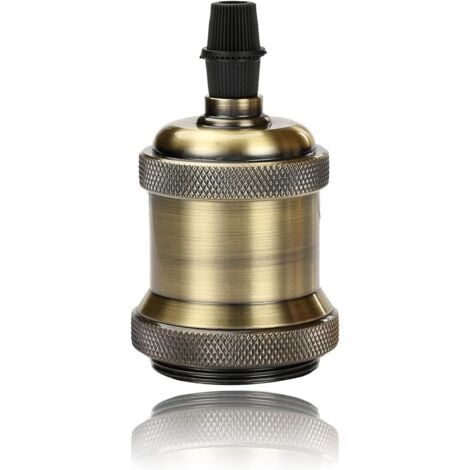 STOEX Vintage LED Lighting E27 Edison Douille Ampoule Support de Lampe Suspension Plafonnier Vis Ampoule Rétro Adaptateur Socket , Bronze