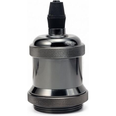 STOEX Vintage LED Lighting E27 Edison Douille Ampoule Support de Lampe Suspension Plafonnier Vis Ampoule Rétro Adaptateur Socket , Noir clair