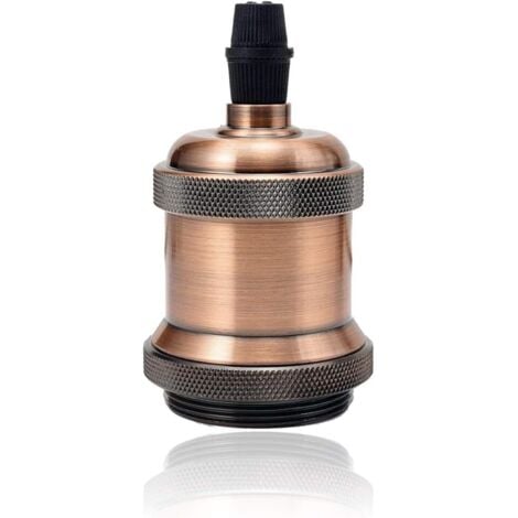 STOEX Vintage LED Lighting E27 Edison Douille Ampoule Support de Lampe Suspension Plafonnier Vis Ampoule Rétro Adaptateur Socket , Rouge Cuivré