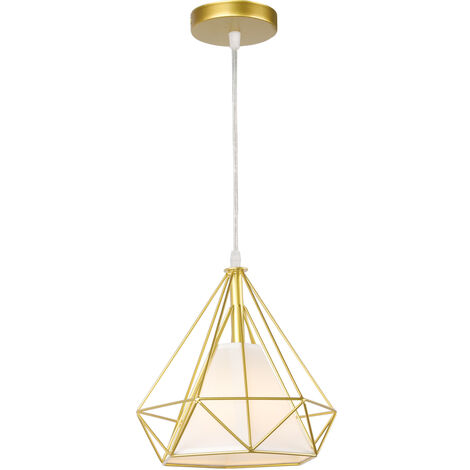 Retro Design Cage Plafond Lampe Pendule Tissu Suspendu projecteur Vintage Couloir Lampe