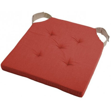 STOF DUO Galette carrée Ruban auto-agrippant 38x38cm terracotta - STOF