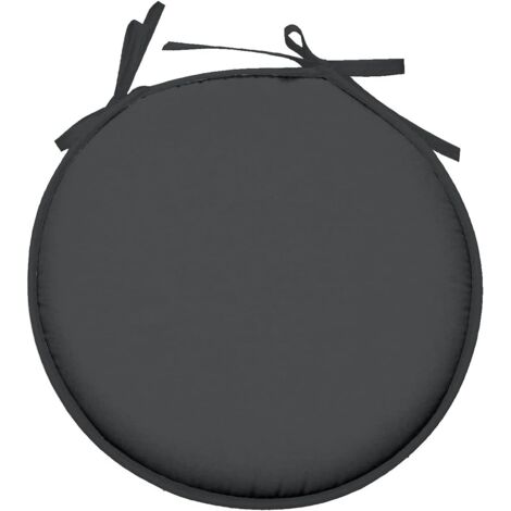 Stof - Galette de Chaise - Taille ø : 40 cm - 100% Polyester - Couleur Anthracite - Modèle Exceptionnelle - Confortable et Élégant - Facile d'entretien