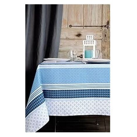 STOF - TOVAGLIA ANTIMACCHIA E IMPERMEABILE DIAM. 155 CM IN COTONE BLEU