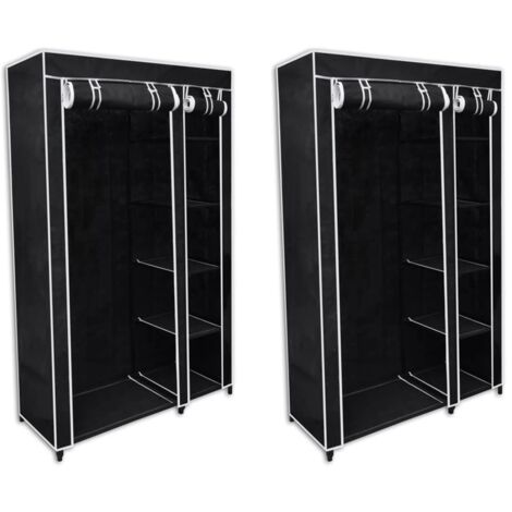 Stoffschrank Kleiderschrank Faltschrank Campingschrank Garderobenschrank Stoffkleiderschrank Schrank 110x45x175cm mehrere Auswahl