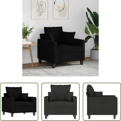 Stoffsessel -  Sessel Schwarz 60 cm Stoff