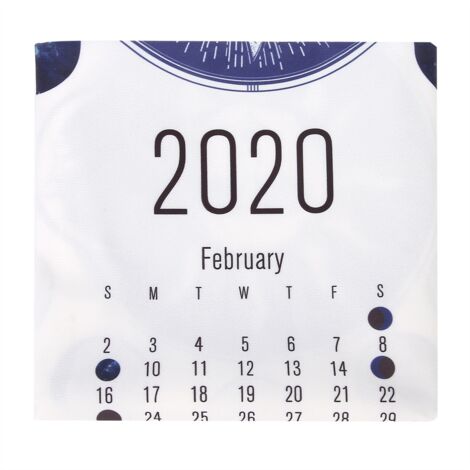Stoffwandkalender 2020, 50 x 70 cm, minimalistischer Stil, Mondzyklus-Wanddekoration für den Innenbereich