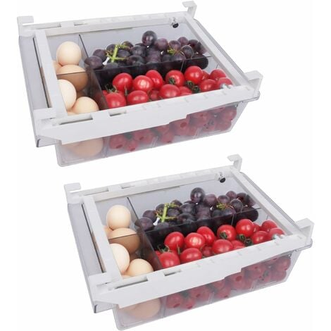 2pcs Randomly Expandable Refrigerator Storage Boxes With Random colors  Storage And Organization Boxes Drawer Partitions Layer Shelves Egg Storage  Refrigerator Storage Rack
