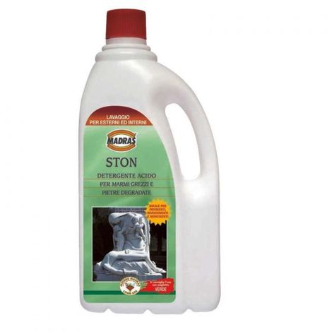 DETERGENTE acido - STON - 1 LT PER PIETRA GREZZA E MARMI - MADRAS