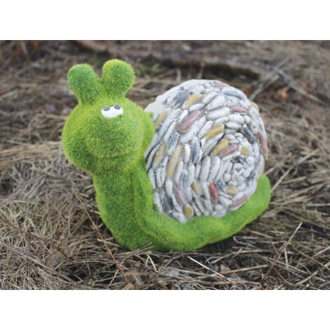 Stone and Grass Effect Snail Statue