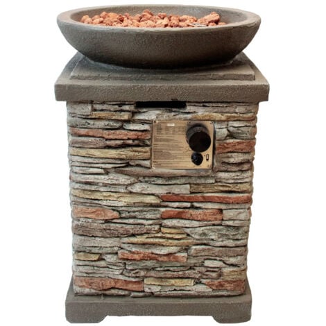 Stone Gas Fire Pit Heater