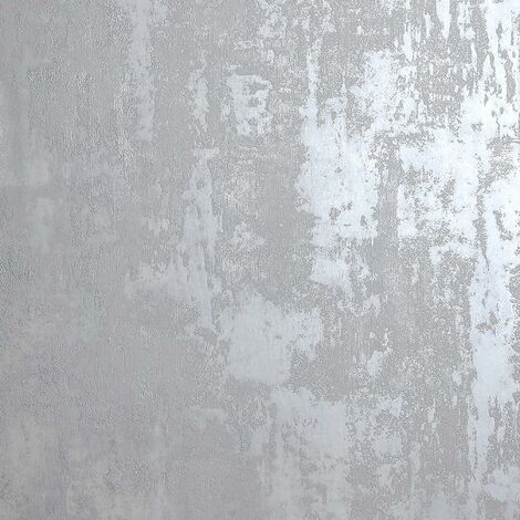 Stone Textures Wallpaper Arthouse Concrete Metallic Grey Silver Textured Vinyl