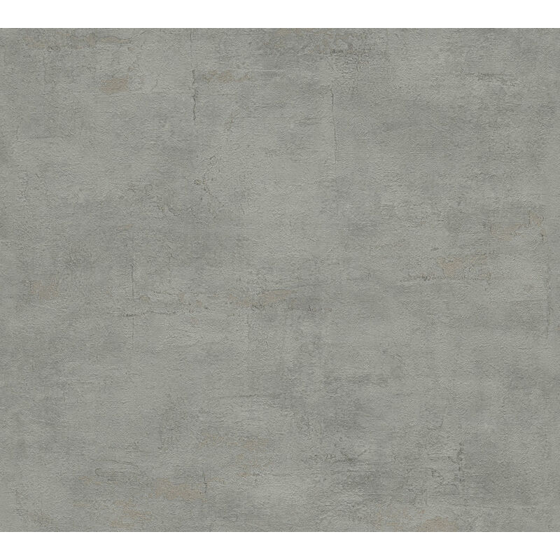 Stone tile wallpaper wall Profhome 306683 non-woven wallpaper textured with tangible texture matt grey 5.33 m2 (57 ft2) - grey