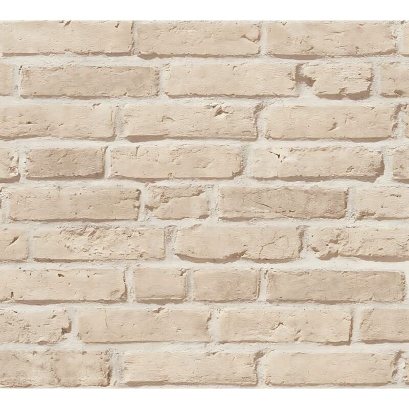 Stone Tile Wallpaper Wall Profhome 355812 Non-woven Wallpaper Slightly Textured Stone Look Matt Beige 5.33 M2 (57 Ft2)
