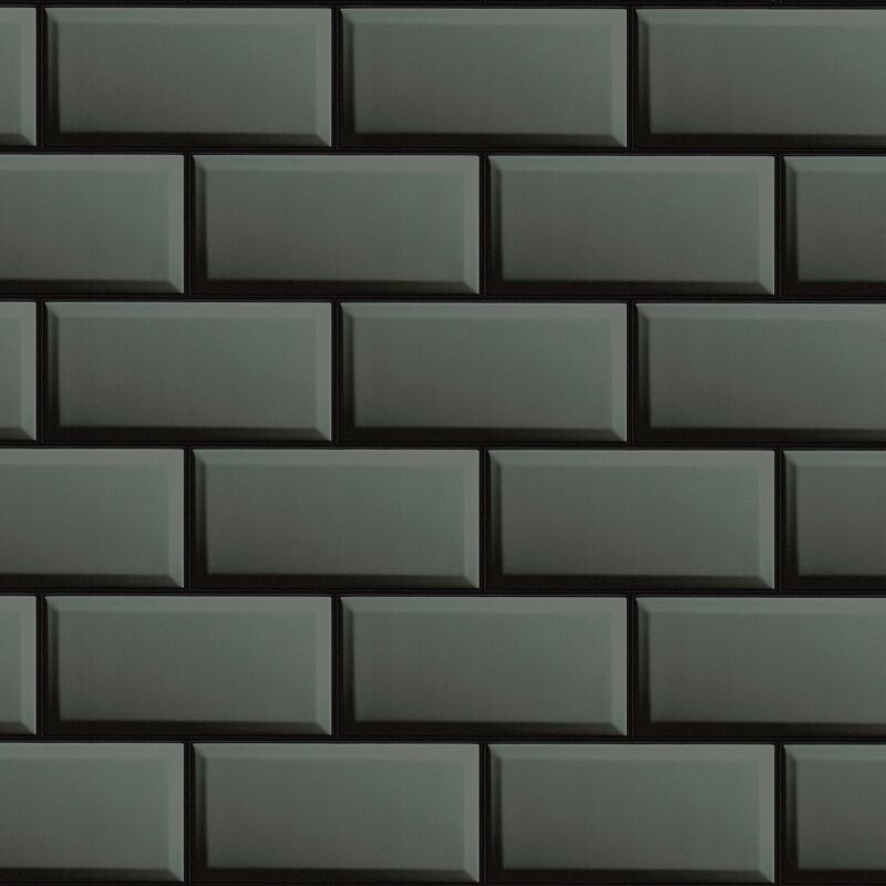 Stone tile wallpaper wall Profhome 383571 hot embossed non-woven wallpaper smooth stone look shiny anthracite dark grey grey 5.33 m2 (57 ft2)