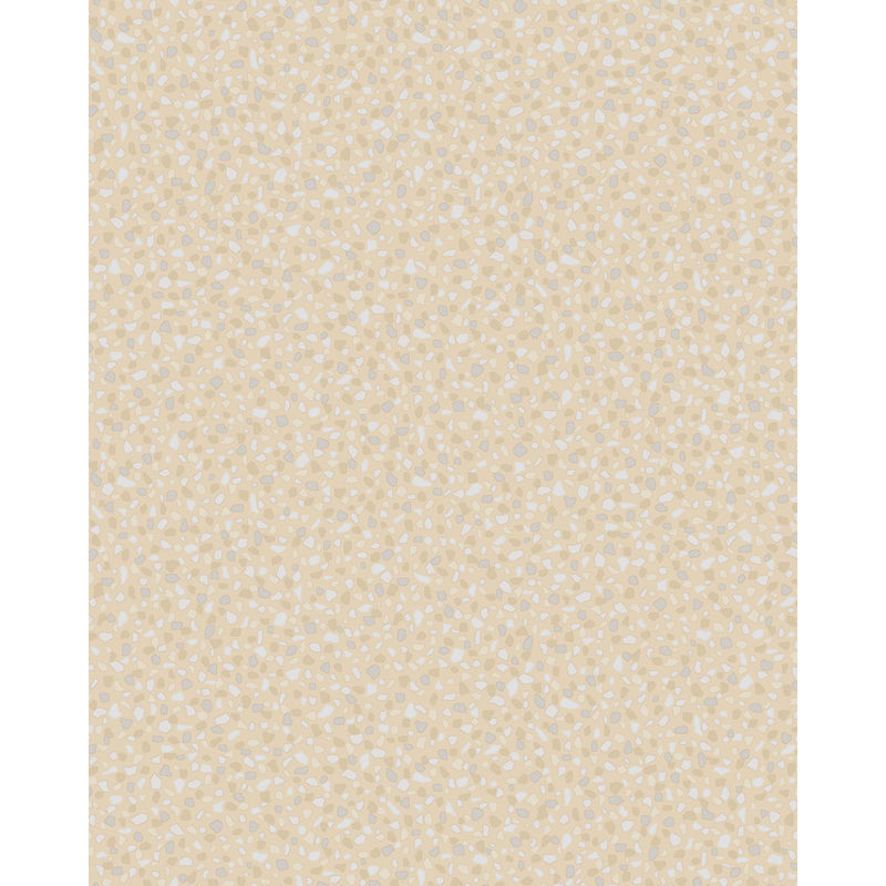 Stone tile wallpaper wall Profhome VD219124-DI hot embossed non-woven wallpaper embossed unicoloured and pearlescent effect beige 5.33 m2 (57 ft2)