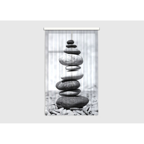 Stones, rideau imprimé 140x245 cm, 1 pièce